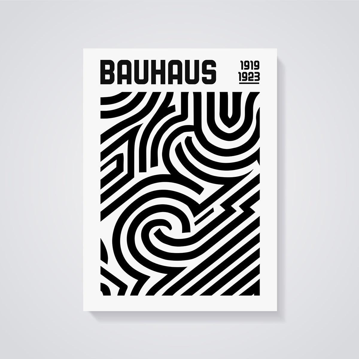Bauhaus 1919-1923 Geometric Print unframed on a grey background