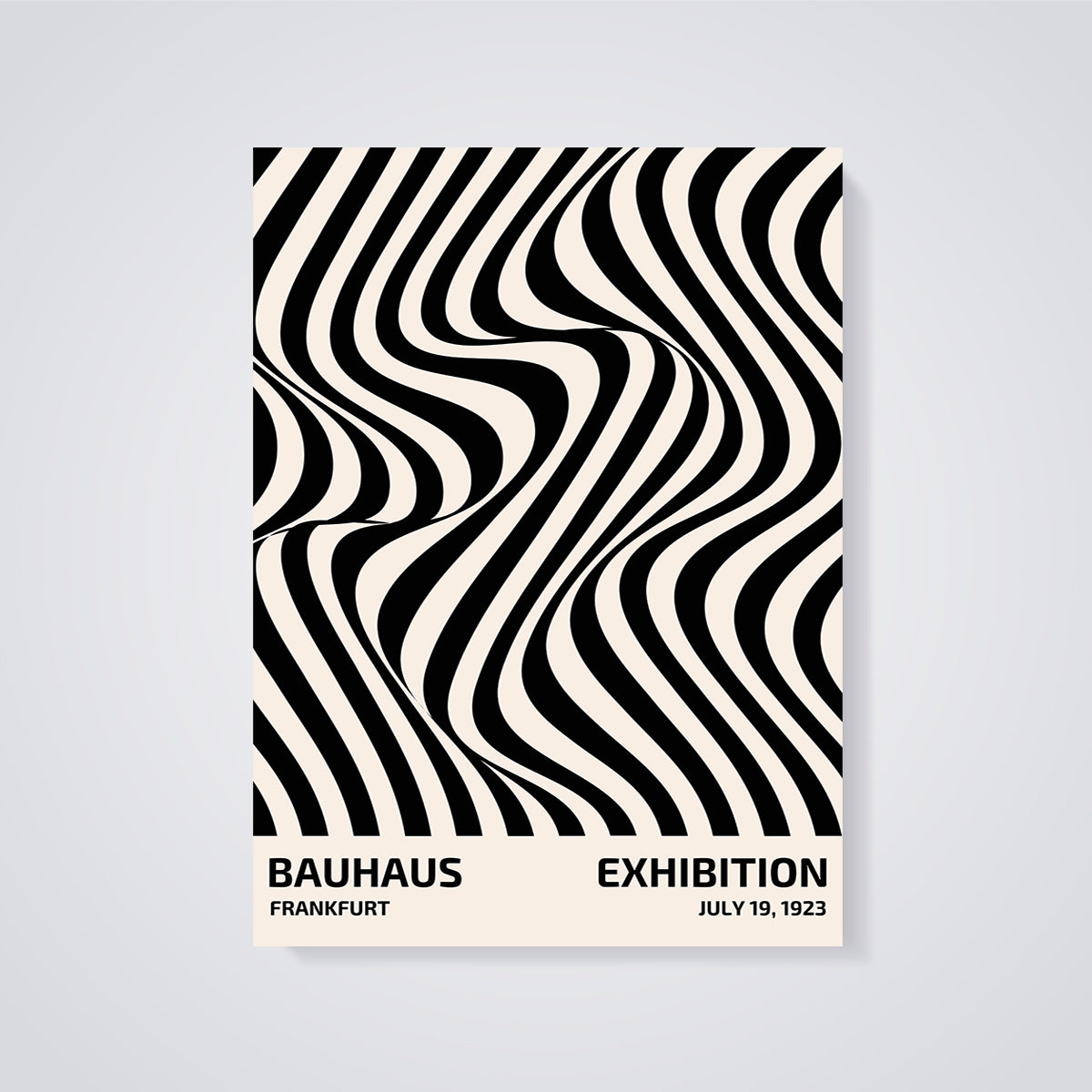 Bauhaus 1923 Frankfurt Exhibition Print unframed on a grey background