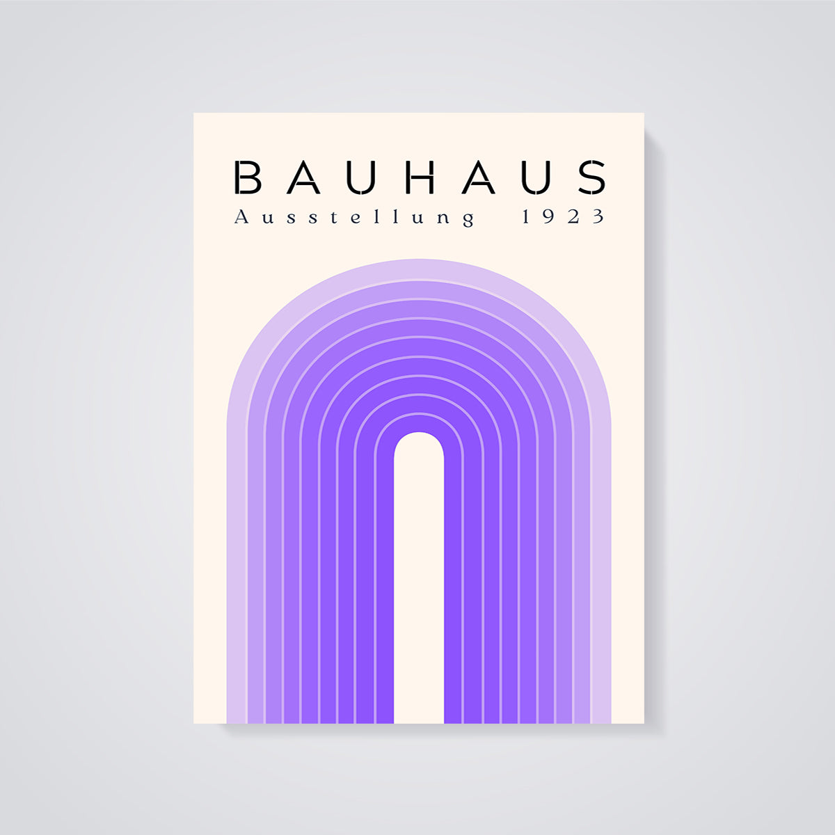 Bauhaus Ausstellung 1923 Arch Print unframed on a grey background