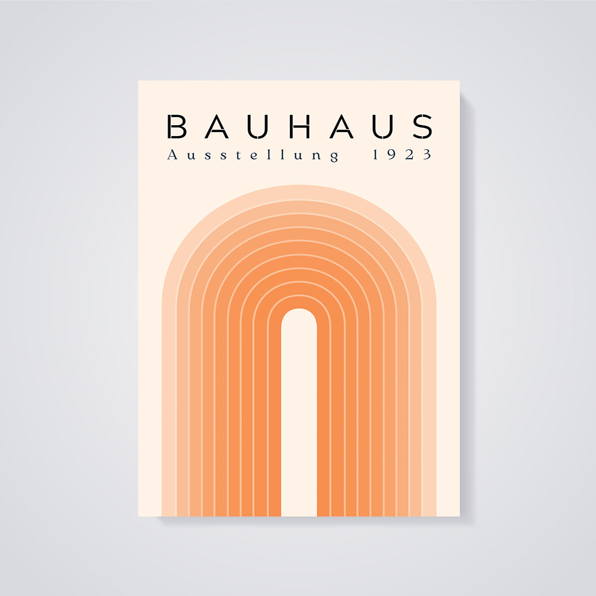 Bauhaus Ausstellung 1923 Arches Print unframed on a grey background
