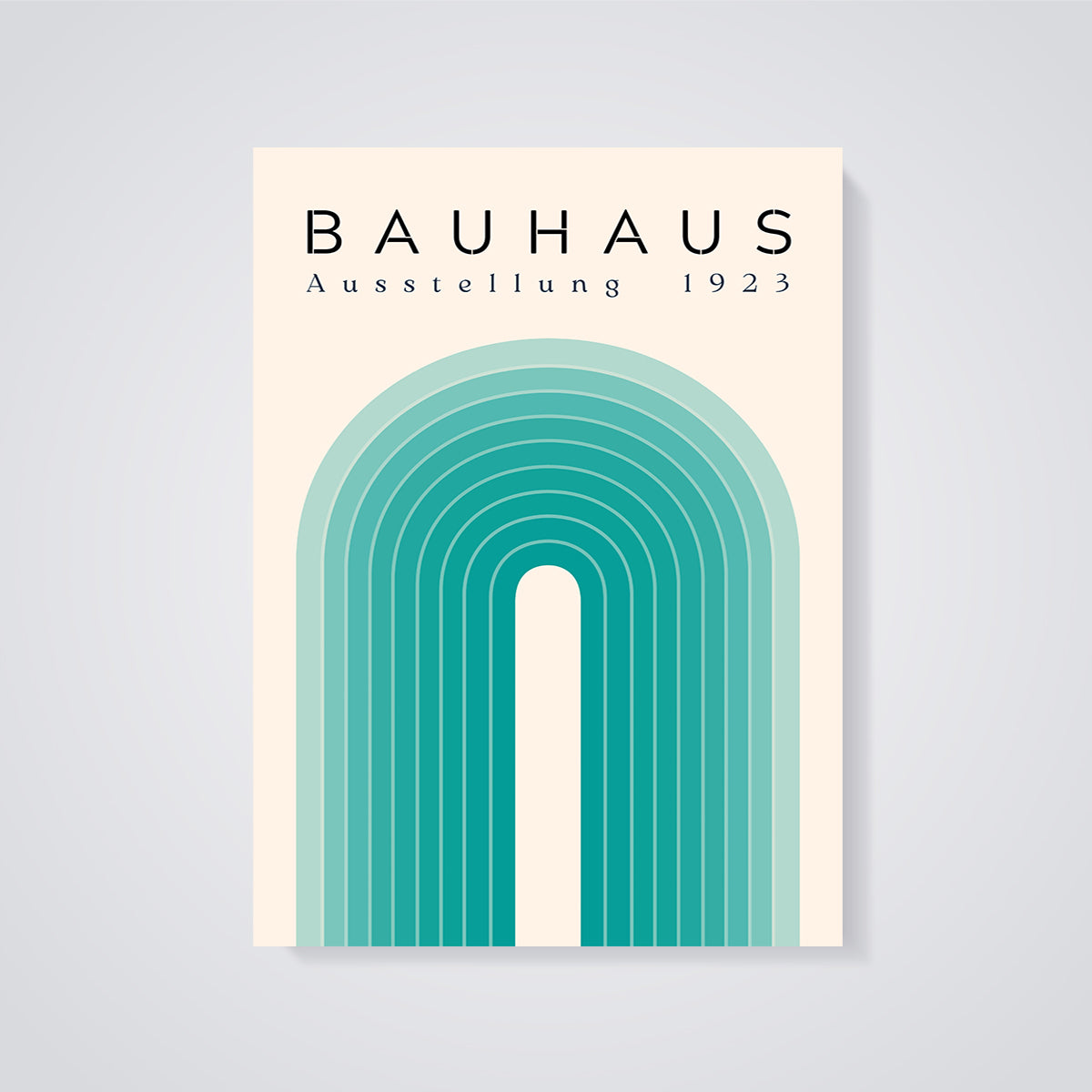 Bauhaus Ausstellung 1923 Arches Print Aesthetic unframed on a grey background