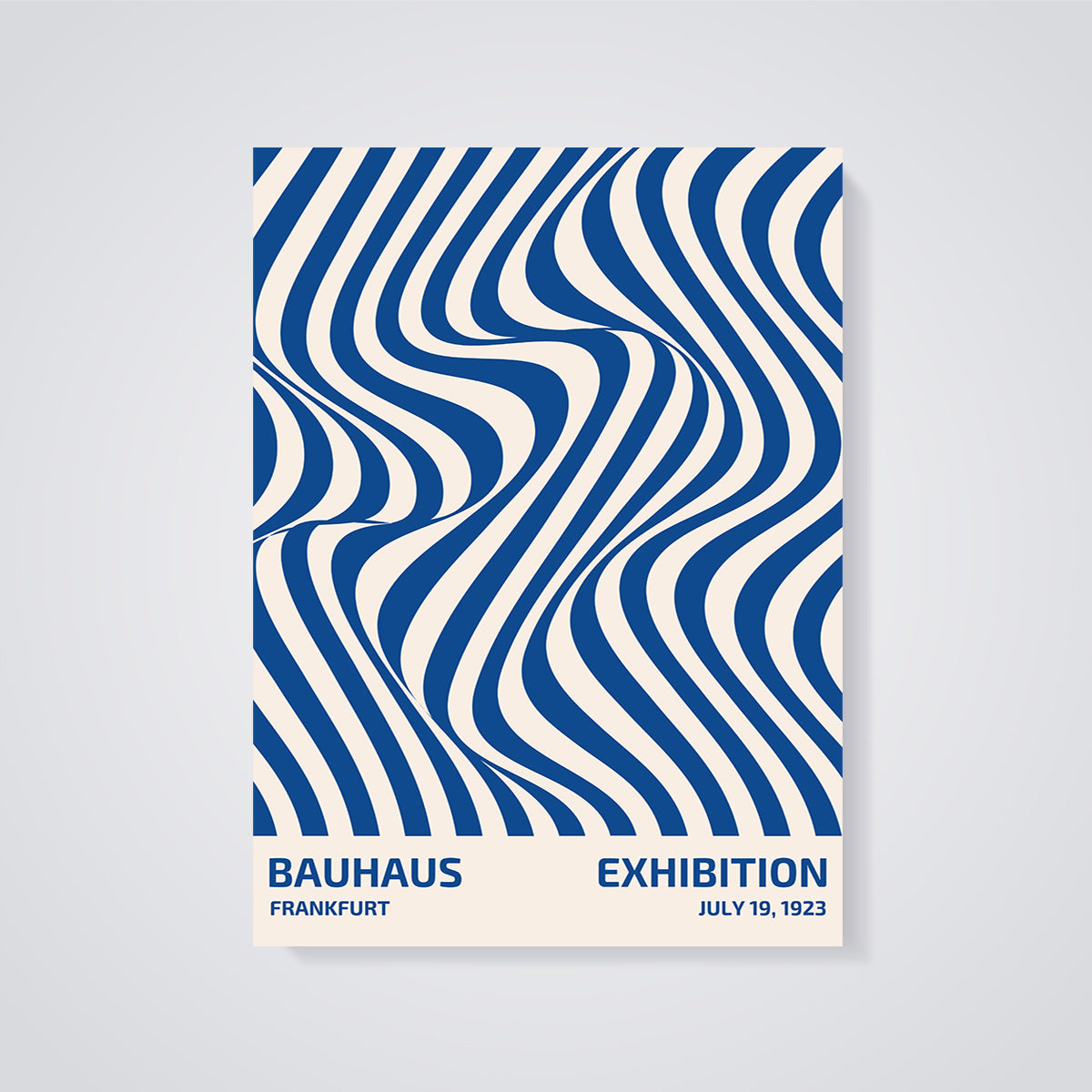 Bauhaus Frankfurt Exhibition Print unframed on a grey background