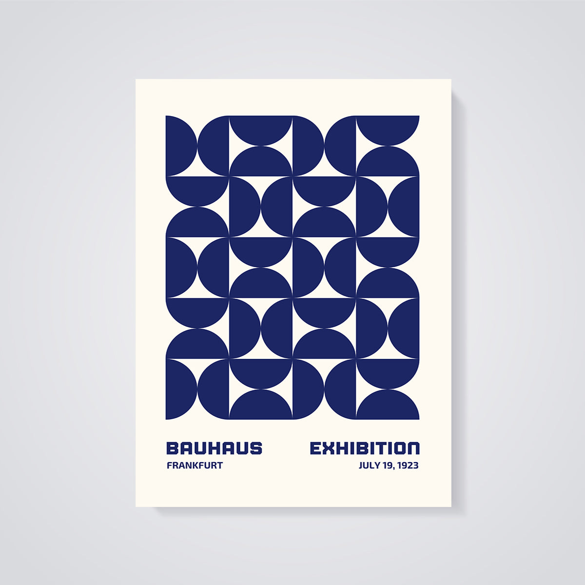 Bauhaus Frankfurt Exhibition Print Aesthetic unframed on a grey background