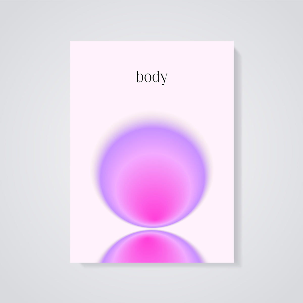 Body Aura Sphere Print unframed on a grey background