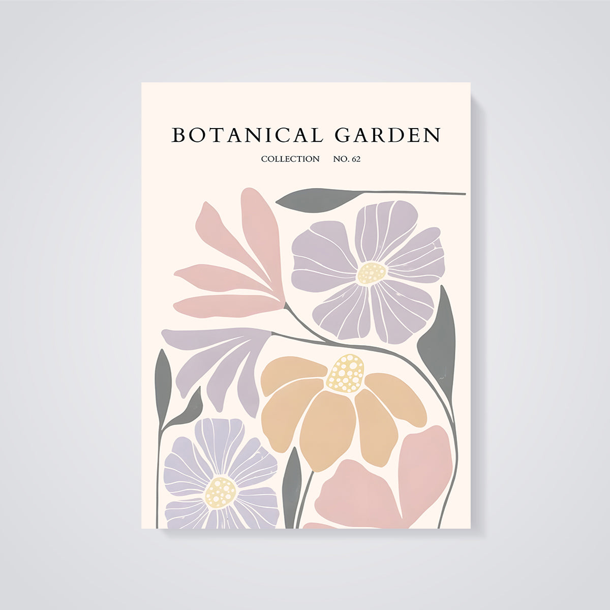 Botanical Garden Collection Print unframed on a grey background