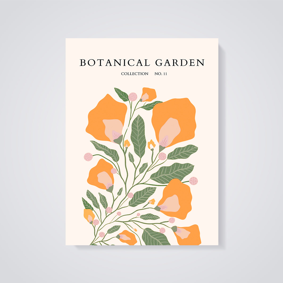 Botanical Garden No. 11 Print unframed on a grey background