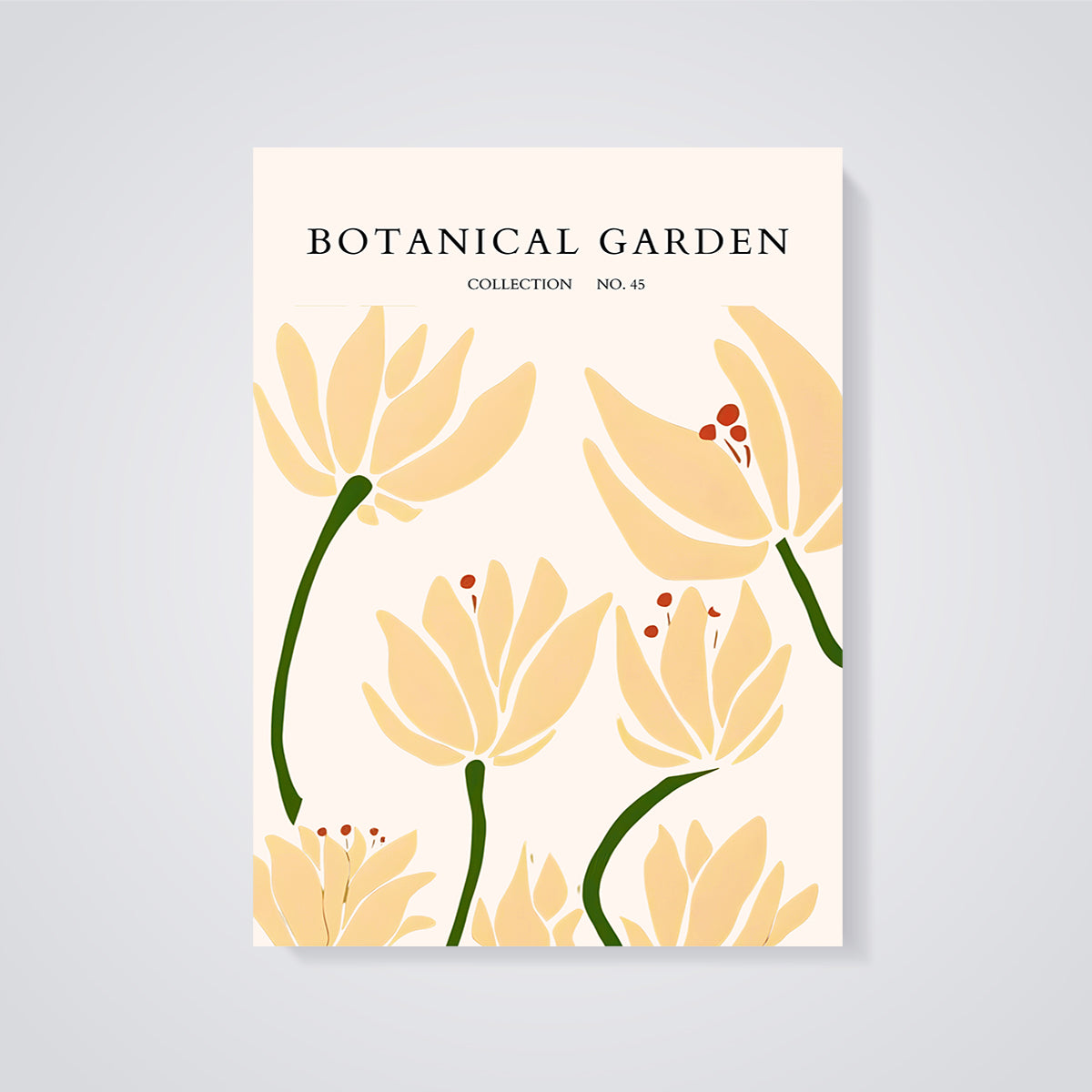 Botanical Garden No. 45 Print unframed on a grey background
