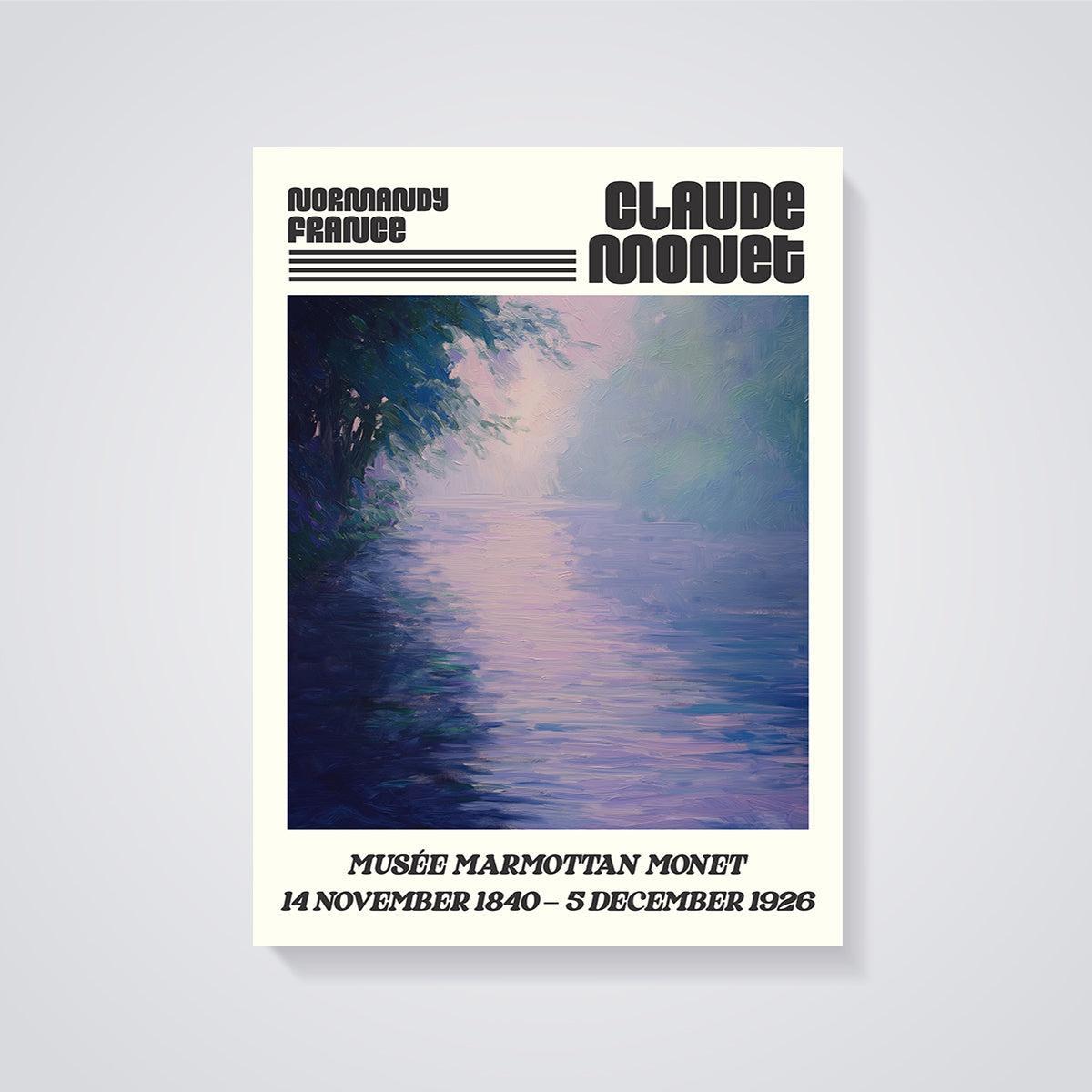 Claude Monet Misty Water Print unframed on a grey background