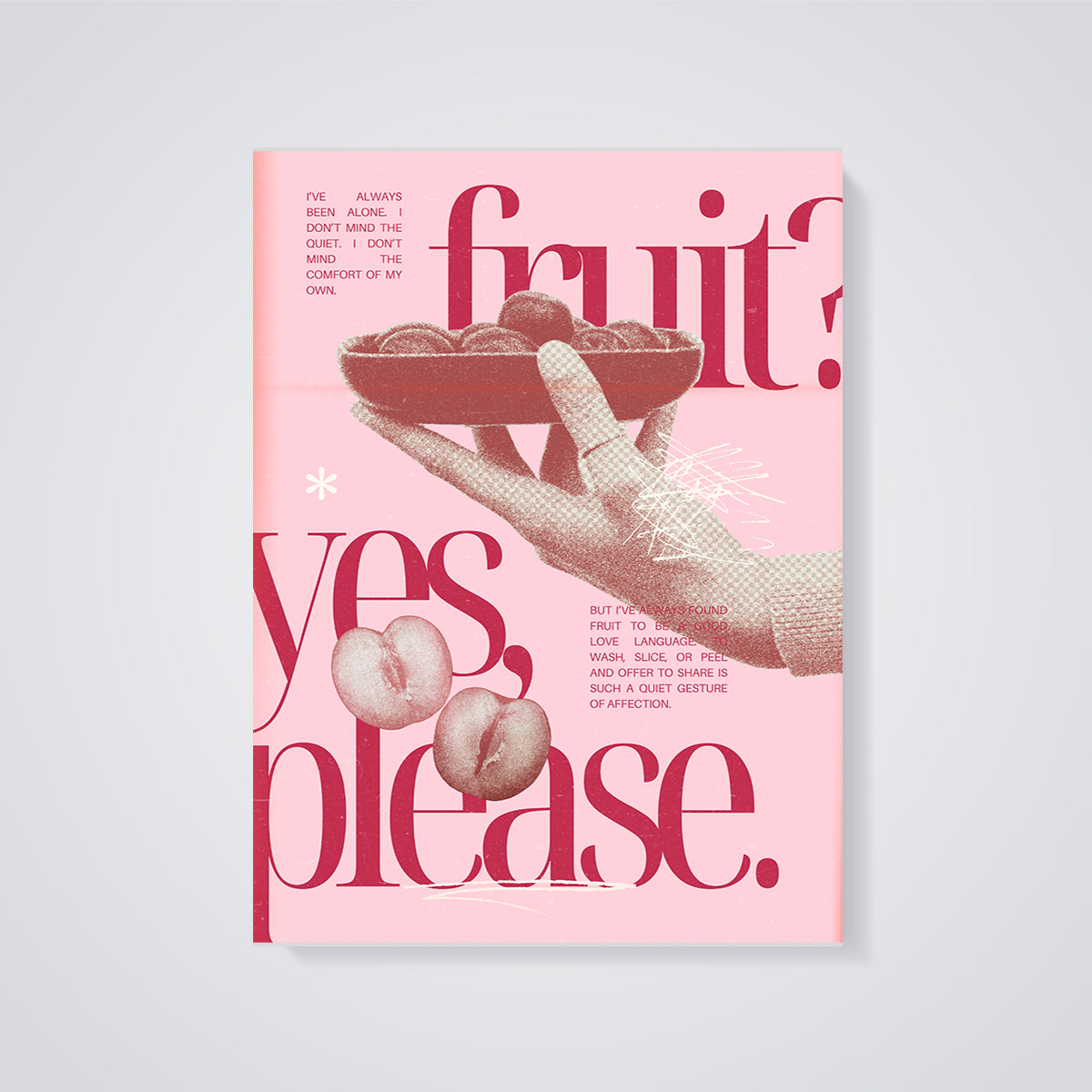 Fruit Yes Please Print unframed on a grey background