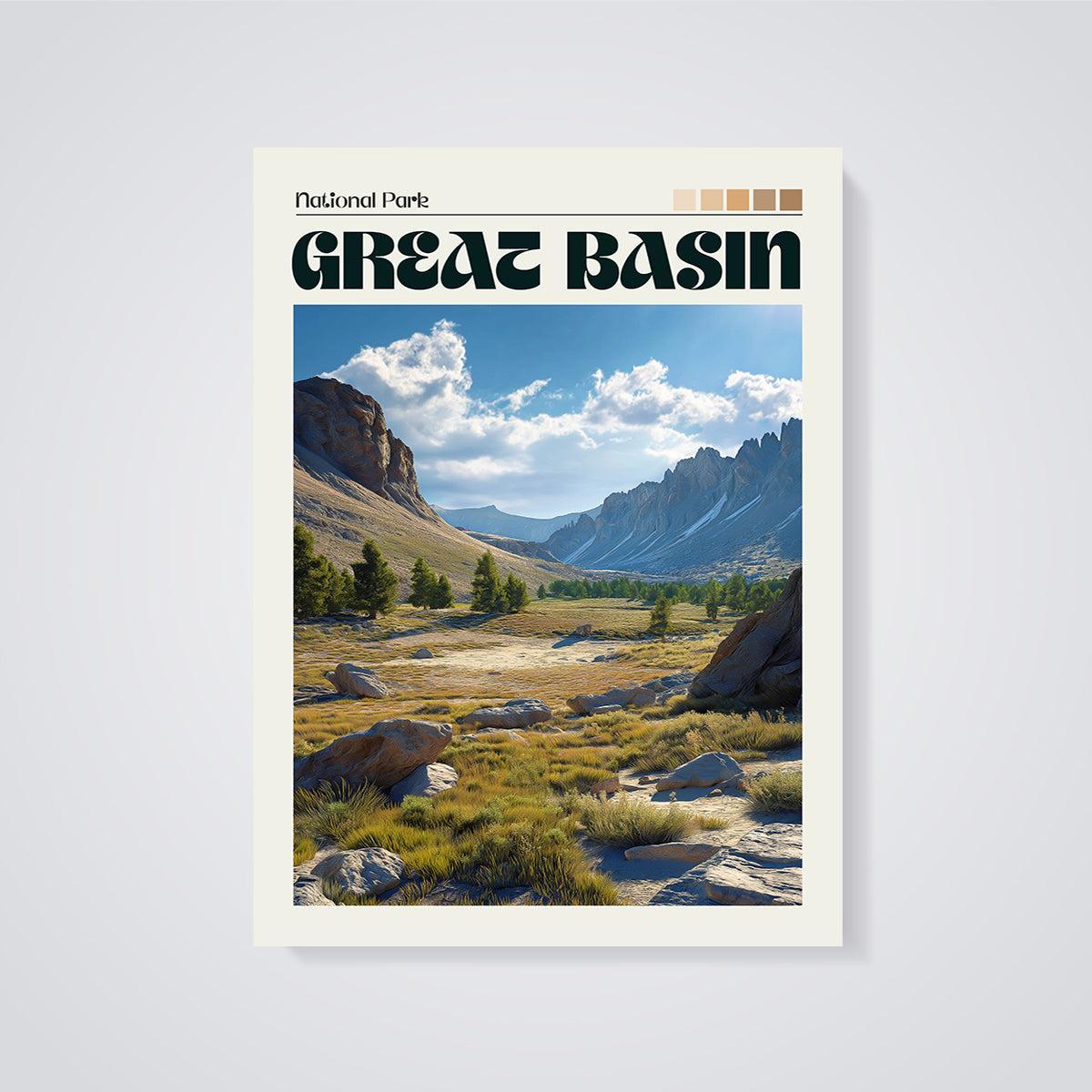 Great Basin National Park Print unframed on a grey background