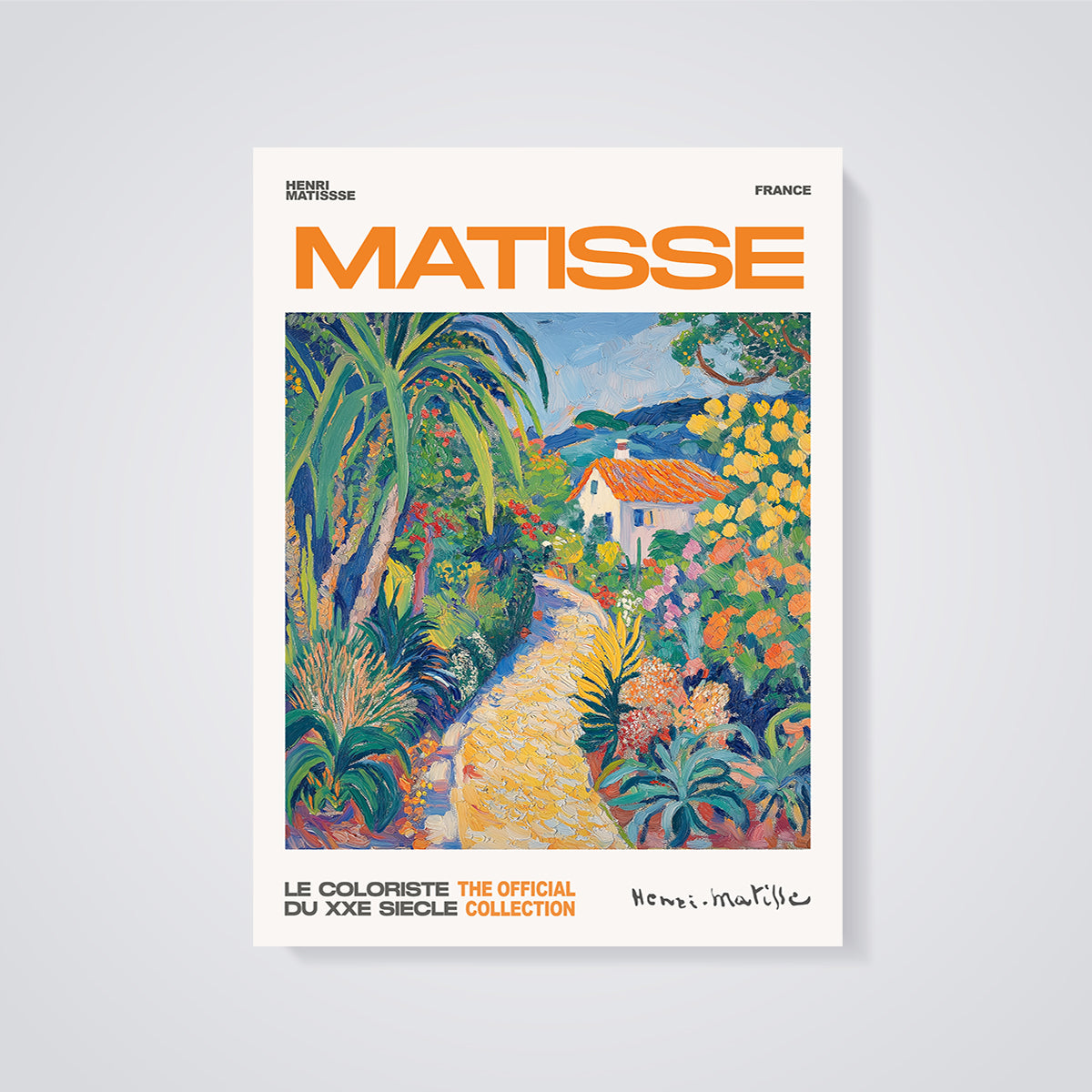 Matisse Garden Path House Print unframed on a grey background