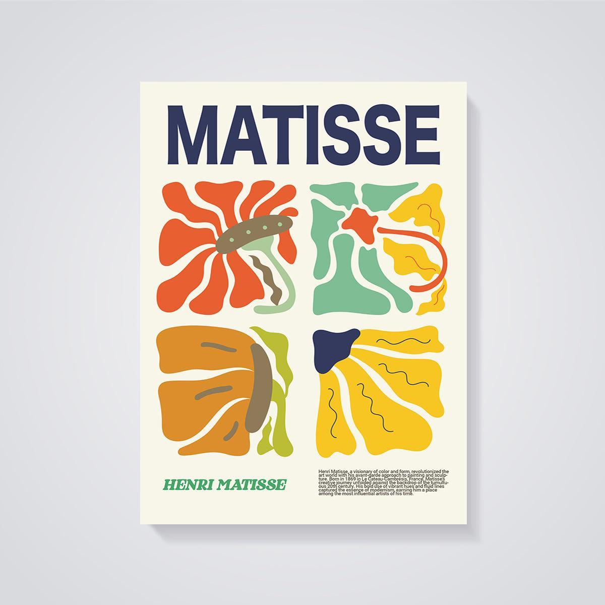 Matisse Vibrant Forms Print unframed on a grey background