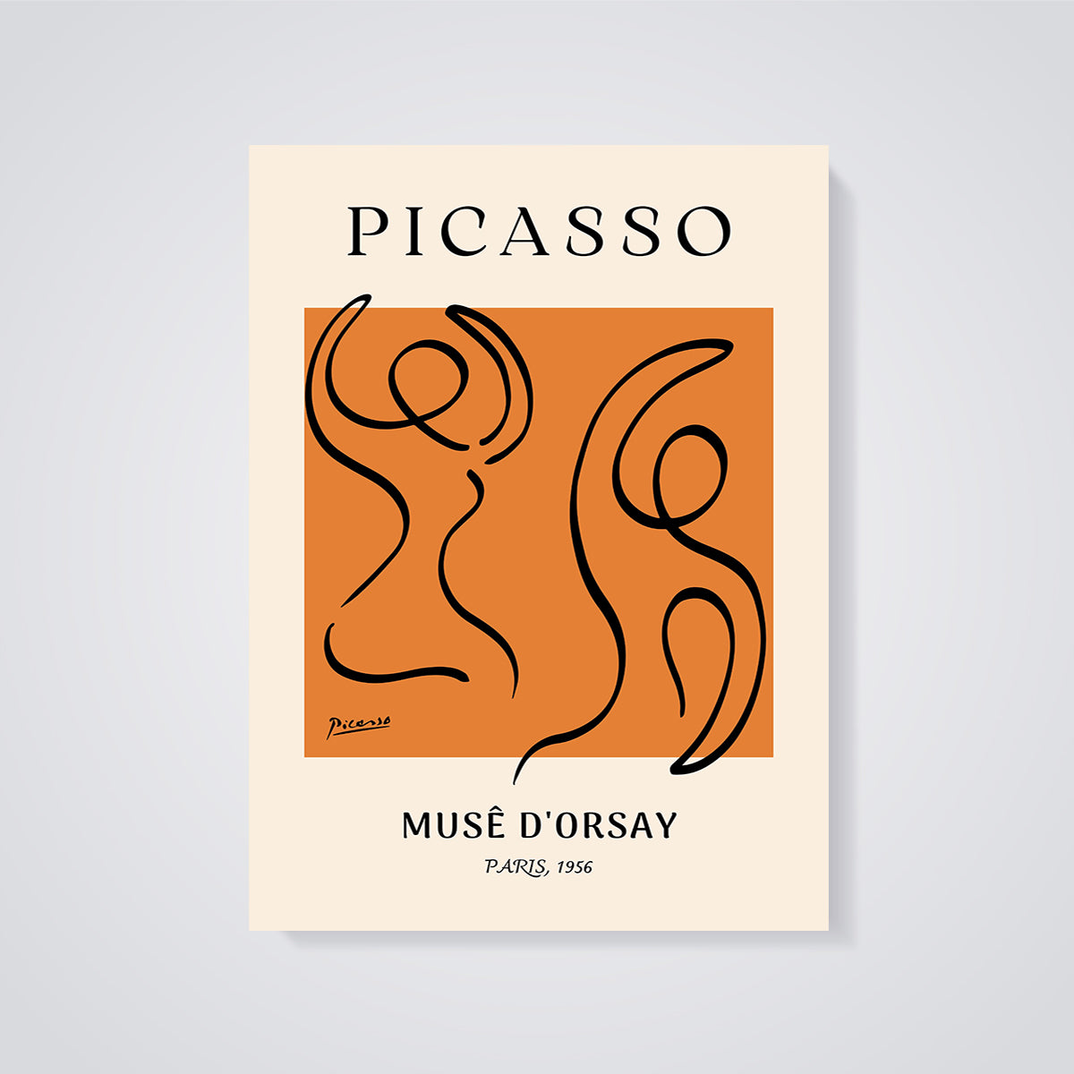 Picasso Dancers Musê d'Orsay Print unframed on a grey background