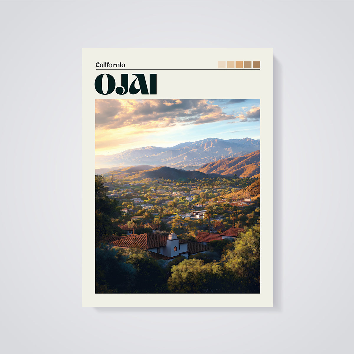 Poster unframed on a grey background