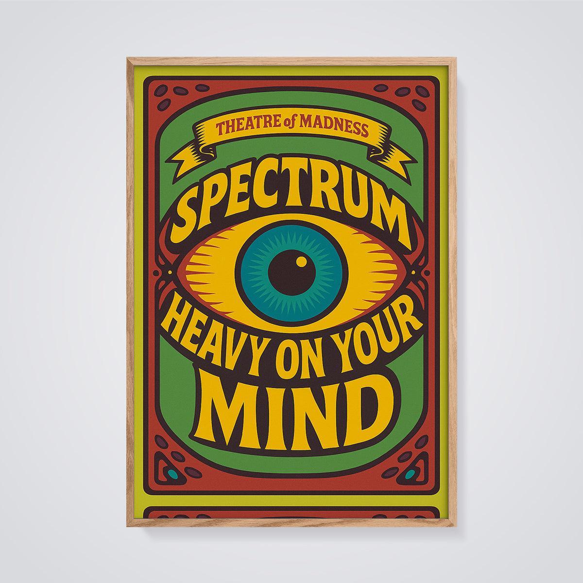 Spectrum Heavy On Your Mind Eye Print framed in oak on a grey background