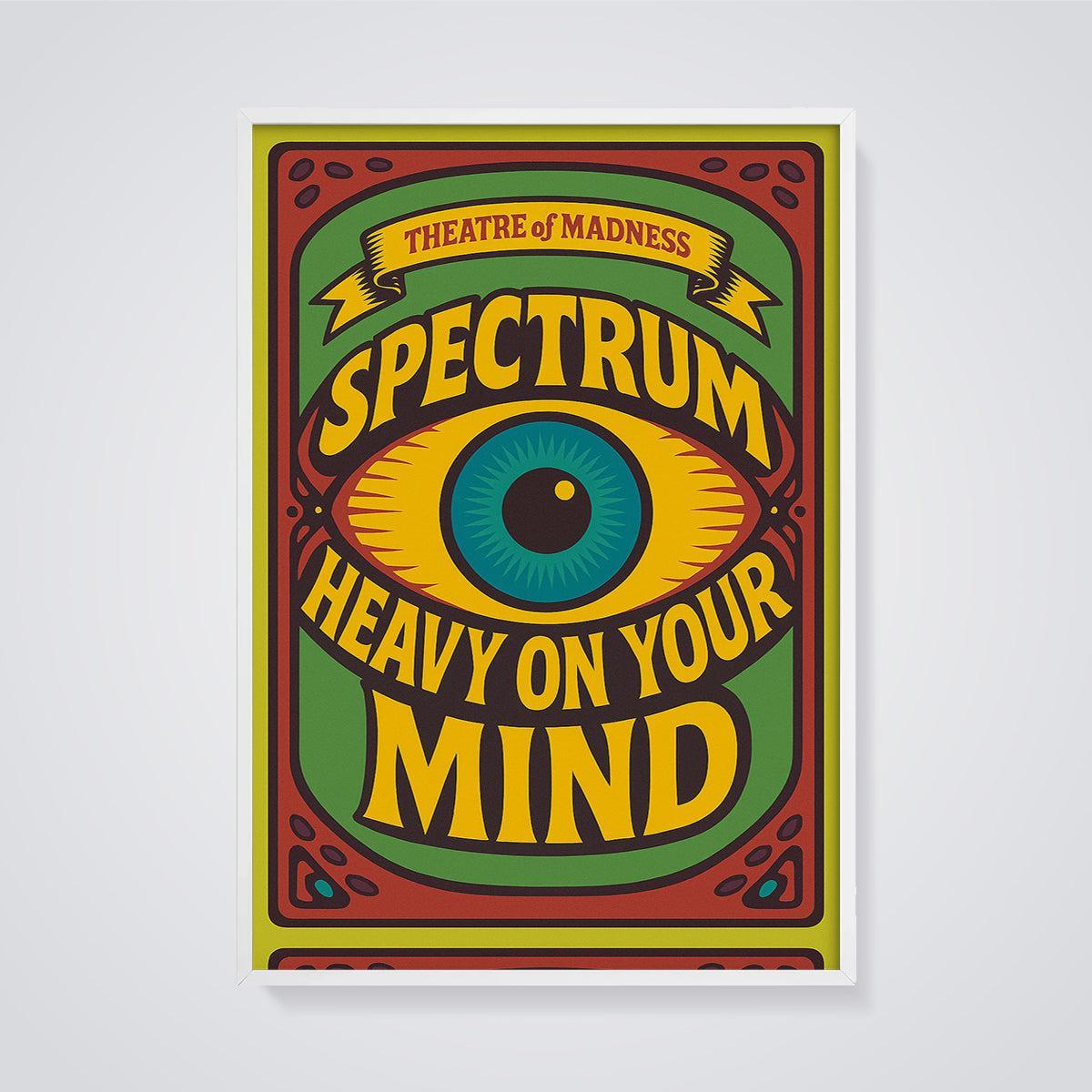 Spectrum Heavy On Your Mind Eye Print framed in white on a grey background