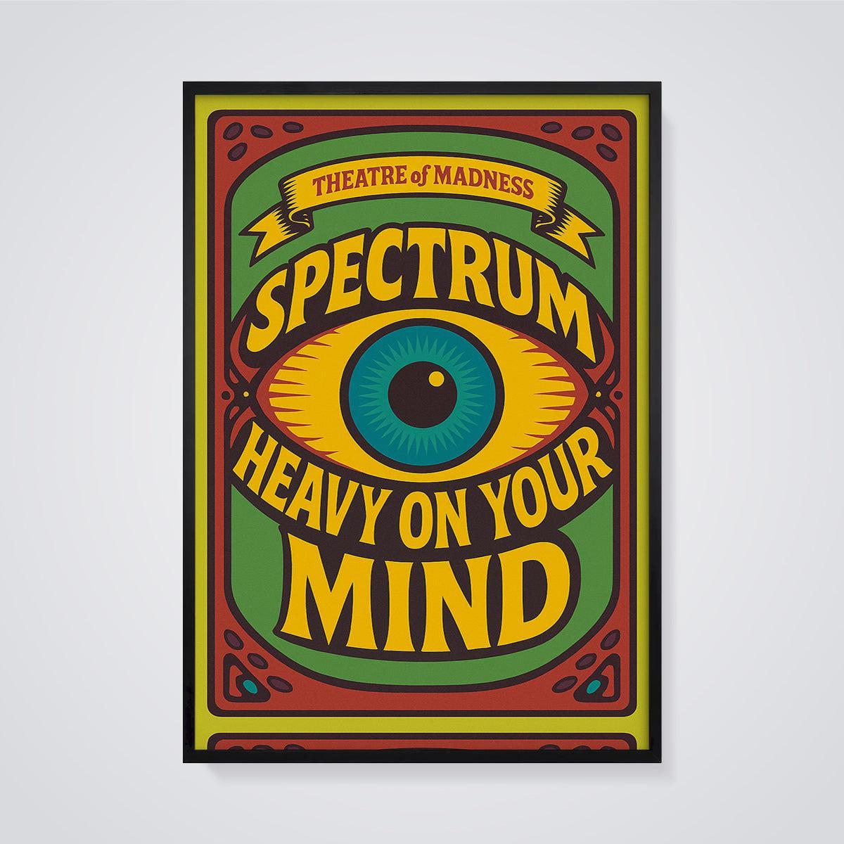 Spectrum Heavy On Your Mind Eye Print framed in black on a grey background