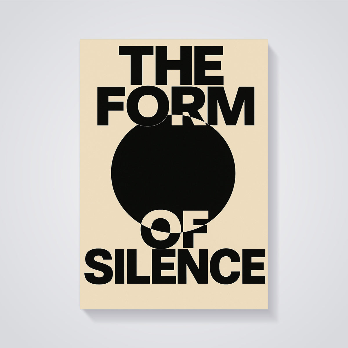 The Form of Silence Circle Print unframed on a grey background