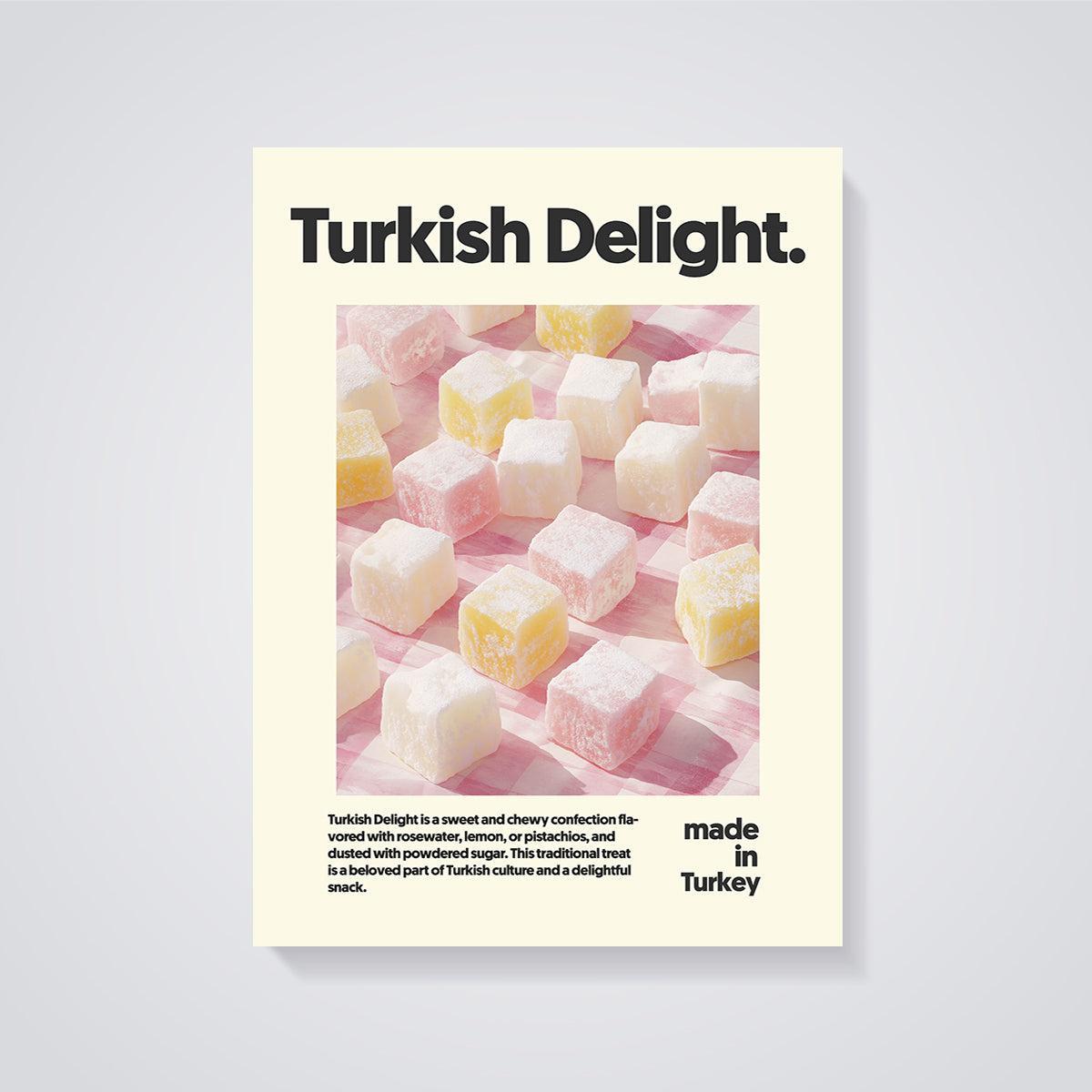 Turkish Delight Print unframed on a grey background