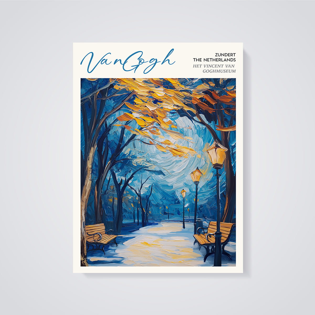 Van Gogh Museum Park Path Print unframed on a grey background