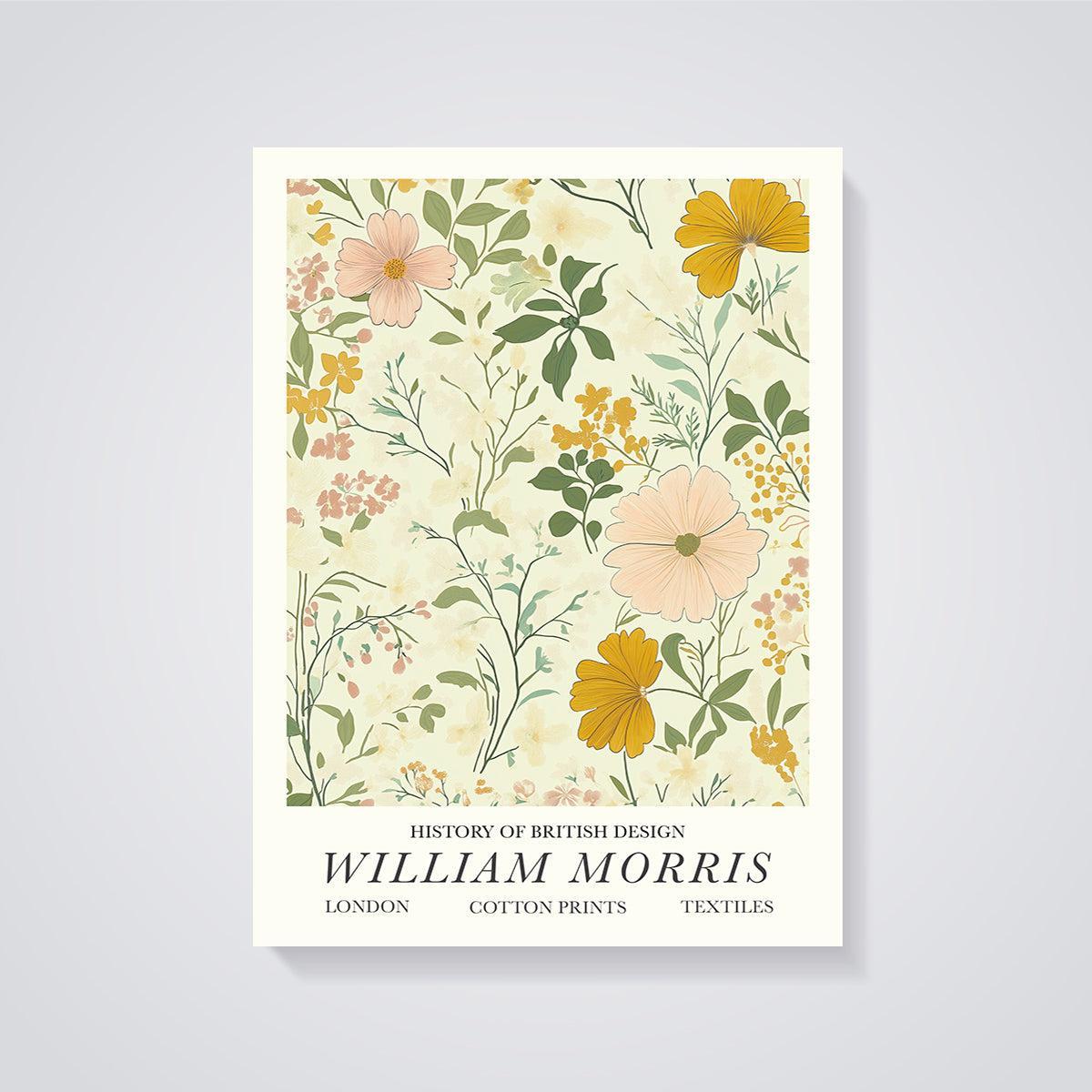 William Morris Floral Print unframed on a grey background