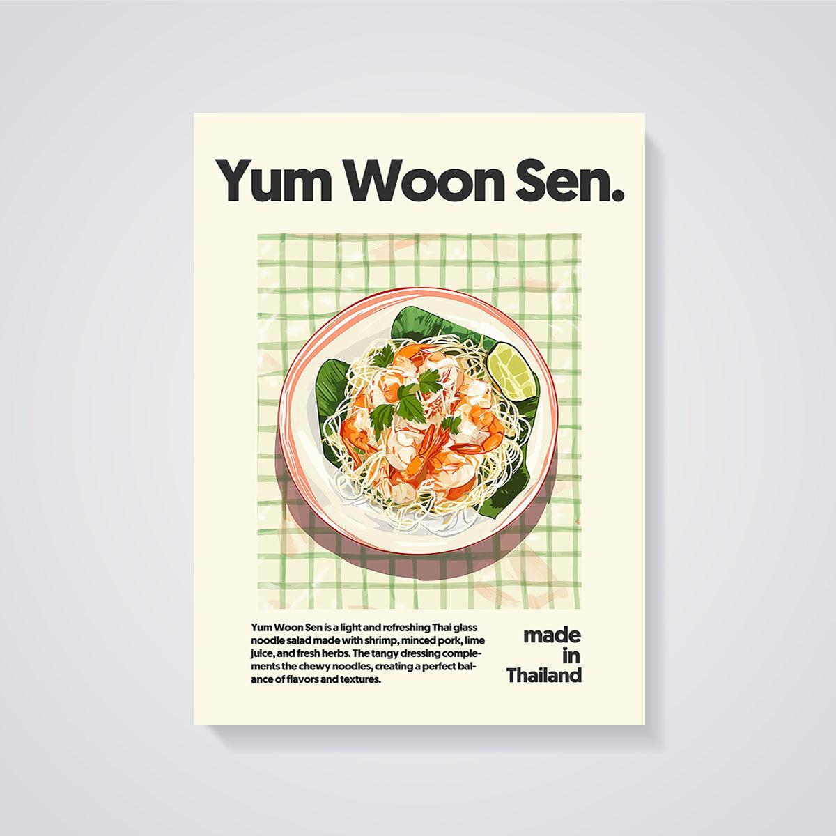 Yum Woon Sen Print unframed on a grey background